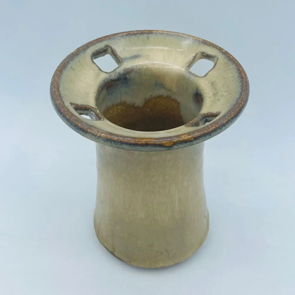 Handmade Studio Art Glazed Pottery Toothbrush Toothpaste Holder for Bathroom